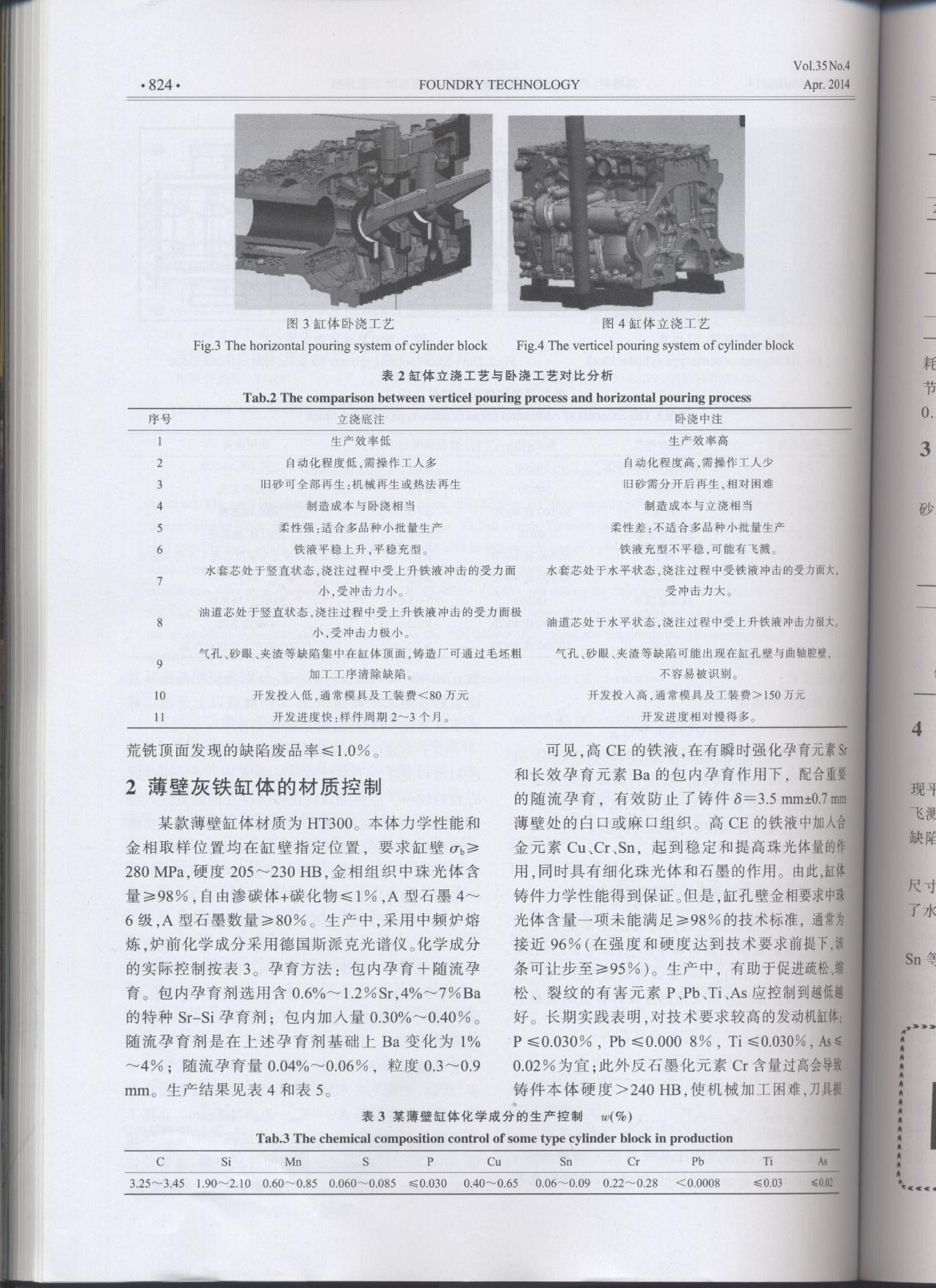 汽車發(fā)動機薄壁灰鑄件缸體的立澆工藝分析論文3